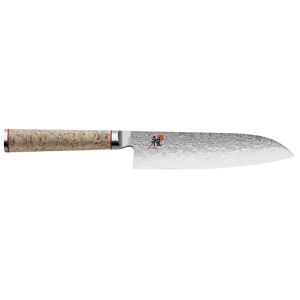MIYABI 5000 MCD Couteau santoku 18 cm, Brun, Tranchant lisse