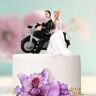 Mariée et marié avec moto jeunes mariés - 5,3 X 2,7 pouces