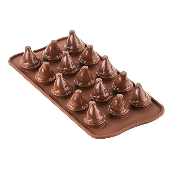 Moule 3D chocolat Mr and Mrs Brown en silicone Silikomart [Marron]
