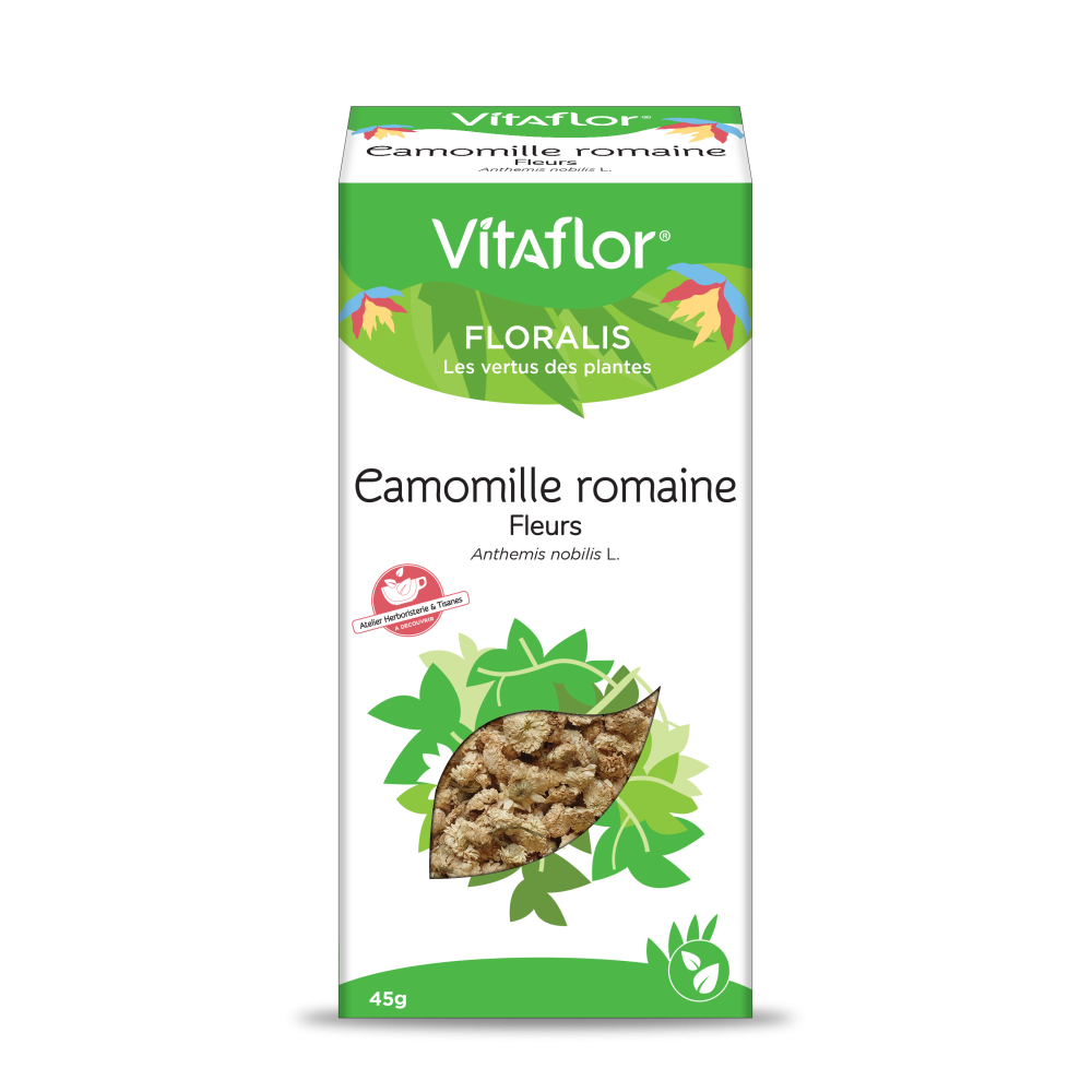 Vitaflor Camomille romaine -  Boite de 45gr - Plante en vrac (fleurs) - Vitaflor