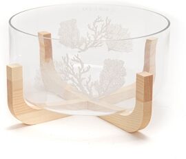 Saladier verre Coralie 24 cm -  Transparent Rond Verre Amadeus 24x27.69 cm