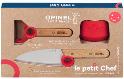 Opinel Coffret Le Petit Chef Rouge (3 pièces)