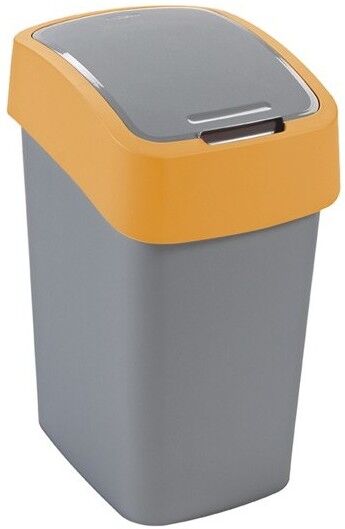 Curver FLIP BIN 25L Poubelle 47 x 26 x 34 cm argenté/jaune 02171-535