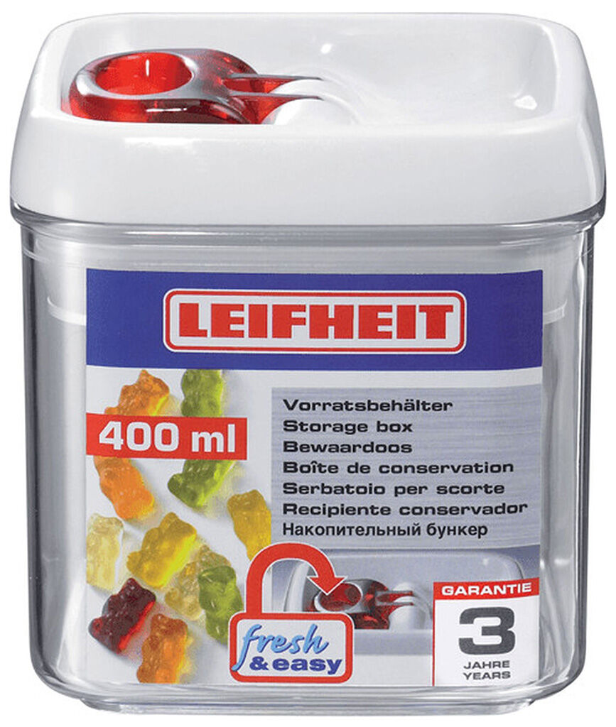 LEIFHEIT Fresh &amp; Easy Boîte de conservation carrée 400 ml 31207