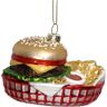 KATSOS Jκ Home Décor - στολίδι Hamburger & Fries Γυάλινο 10.2cm