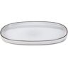 ESPIEL Caractere White Cumulus Oval Plate 35,5x21,8x2,5cm 4τεμ.