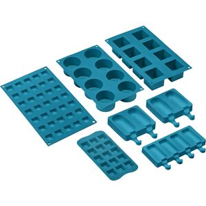 🔵🔵🔵 Smeg SMOLD - Set con 7 stampi, In silicone per gelati, ghiaccioli, ghiaccio e per porzi