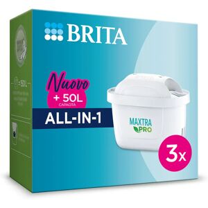 brita filtro per acqua maxtra pro all-in-1 pack 3 - nuovo maxtra+: per acqua di rubinetto dal gusto migliore e meno impurità