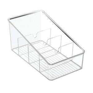 iDesign Portaposate cassetto, Grandi separatori cassetti in plastica con 4  scomparti, Organizer cassetti ideali per posate