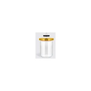 alessi '100 values collection' glass jar, yellow