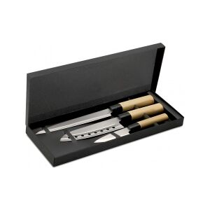 Gedshop 1000 Set 3 coltelli stile giapponese neutro o personalizzato