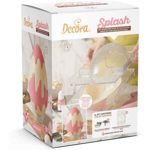 Decora Kit Splash 2 Stampi Per Uova Di Cioccolato Da 250g In Policarbonato E 4 Molle