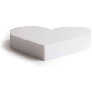 Decora Base Cuore In Polistirolo Bianco H5 30 Cm