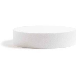 Decora Base Rotonda In Polistirolo Bianco H 5 Ø20 Cm