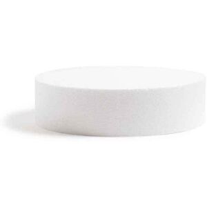 Decora Base Rotonda In Polistirolo Bianco H 5 Ø15 Cm