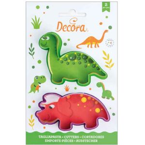 Decora Set 2 Cutters Tagliapasta In Plastica Animali Dinosauri