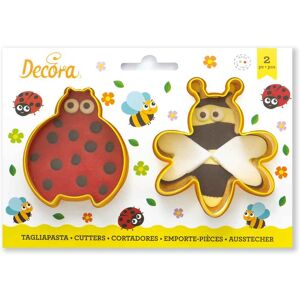 Decora Set 2 Cutters Tagliapasta In Plastica Coccinella E Ape