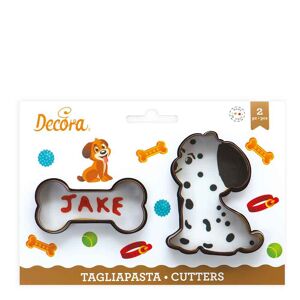 Decora Set 2 Cutters Tagliapasta In Plastica Animali Cagnolino E Osso