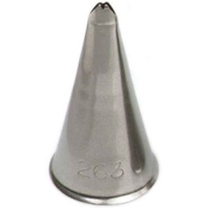 Decora Beccuccio Cornetto Foglia 263/65s In Acciaio Inox Ø1,7 X 3,5 Cm