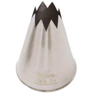 Beccuccio Cornetto Grande Stella 14 Decora In Acciaio Inox Ø3,5 X 5 Cm