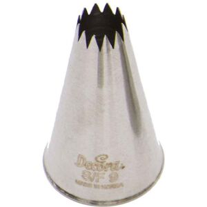 Beccuccio Cornetto Stella Francese 9 Decora In Acciaio Inox Ø2,4 X 4,5 Cm