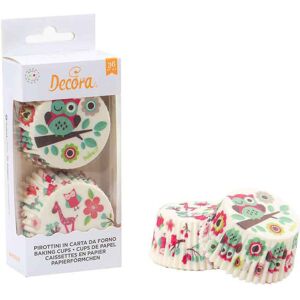 36 Pirottini Per Muffin In Carta Gufo E Giraffa Decora Ø 5 Cm