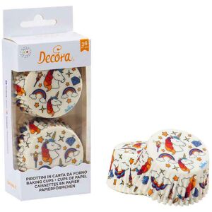 36 Pirottini Per Muffin In Carta Unicorno Magico Decora Ø 5 Cm