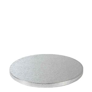 Decora Cakeboard Vassoio Sottotorta Rotondo Rivestito Argento Ø30 H 1,2 Cm