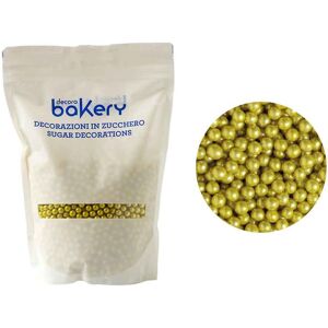 Perle Di Zucchero Maxi Oro Metallizzato Per Cake Design 1kg Bakery