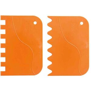 Decora Set 2 Spatole Ondulata E A Pettine In Plastica 12x8 Cm