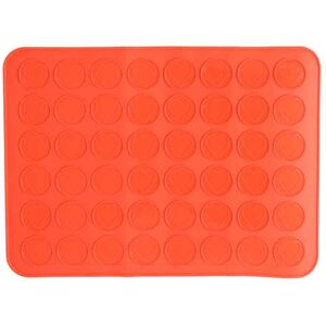 Graziano Tappetino Macarons In Silicone Antiaderente Arancione Per 24 Macarons Cuore