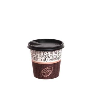 Imballaggi Alimentari 100 Bicchieri Da Caffè In Cartoncino Juta Con Coperchio A Beccuccio 120ml