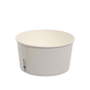 Poloplast 50 Ciotole Di Carta Poke Bowl Rotonde Bianche Ø15 X H 8 Cm