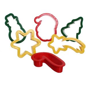 Decora Set 6 Cutters Tagliabiscotti In Plastica Soggetti Natalizi