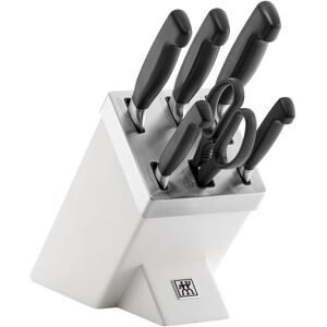 ZWILLING **** Four Star Set di coltelli con ceppo sistema autoaffilante - 7-pz., bianco