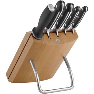 zwilling pro set di coltelli con ceppo - 6-pz., naturale