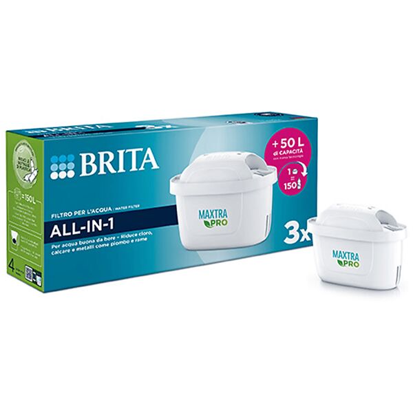 brita filtro per caraffe filtranti  maxtrapro all-in-1 pack 3