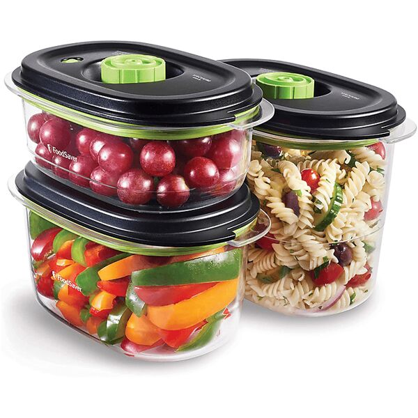 foodsaver set contenitori salva freschezza per sottovuoto  3 contenitori salvafres.