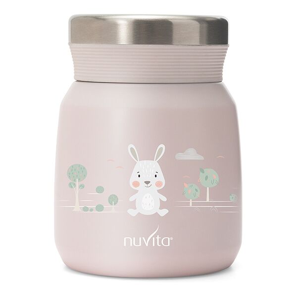 nuvita contenitore termico acciaio inox cibi liquidi/solidi rosa 300 ml