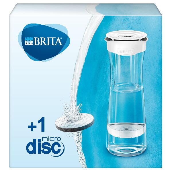 brita 1020115  bottiglia filtrante per acqua da 1,4l - 1 filtro microdisc incluso