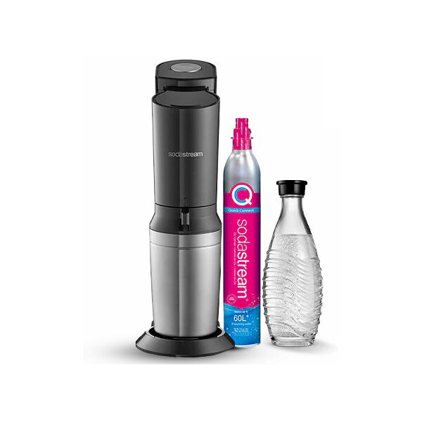 gasatore sodastream crystal black con bottiglia in vetro