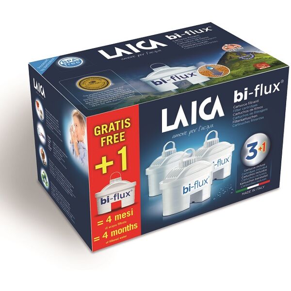 laica spa confezione promo 3+1 cartucce bi-flux