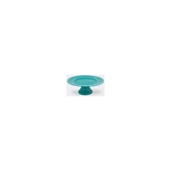 bordallo pinheiro ‘fantasia’ cake stand, acqua green