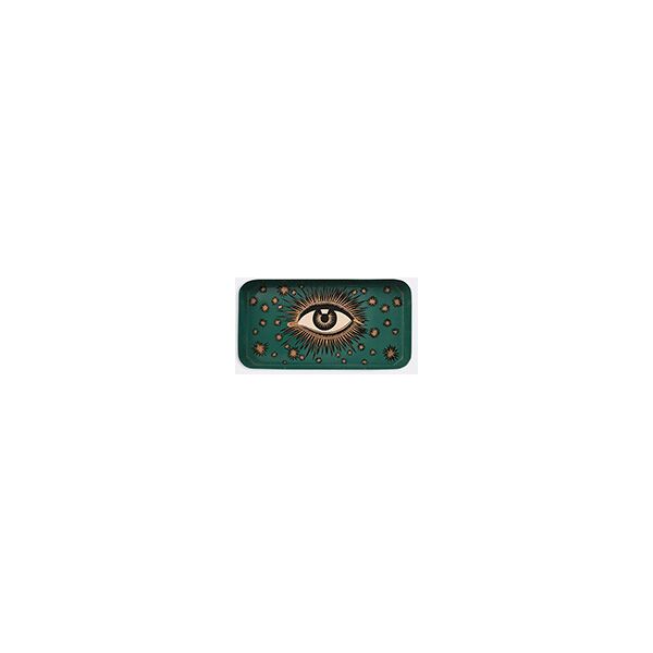 les-ottomans 'eye' iron tray, green