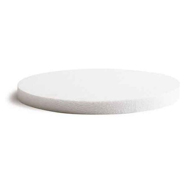 decora base rotonda in polistirolo bianco h 2,5 Ø25 cm