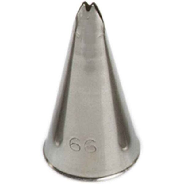 decora beccuccio cornetto foglia 66 in acciaio inox Ø1,7 x 3,5 cm