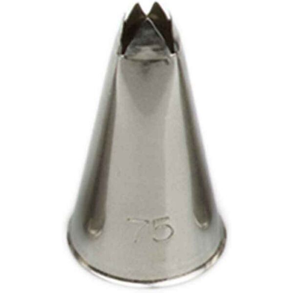 decora beccuccio cornetto foglia 75 in acciaio inox Ø1,7 x 3 cm