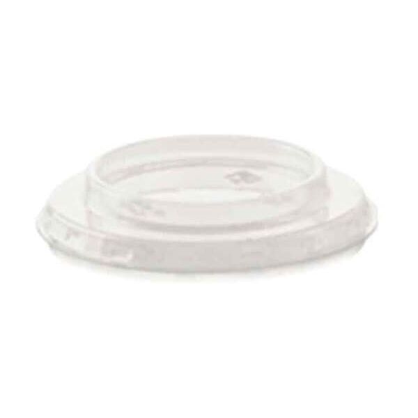 poloplast 50 coperchi piatti senza foro in plastica pet trasparente Ø5,5 h1,0cm