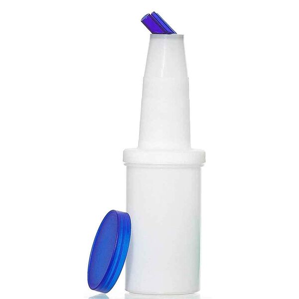 papolab speed bottle bottiglia dosatore bianco con beccuccio blu 1 litro