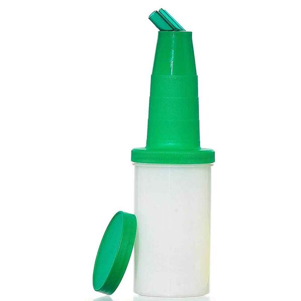 papolab speed bottle bottiglia dosatore con beccuccio verde per barman 1 litro